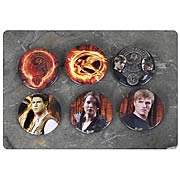 Hunger Games Movie Cast 6-Pack Pin Set
